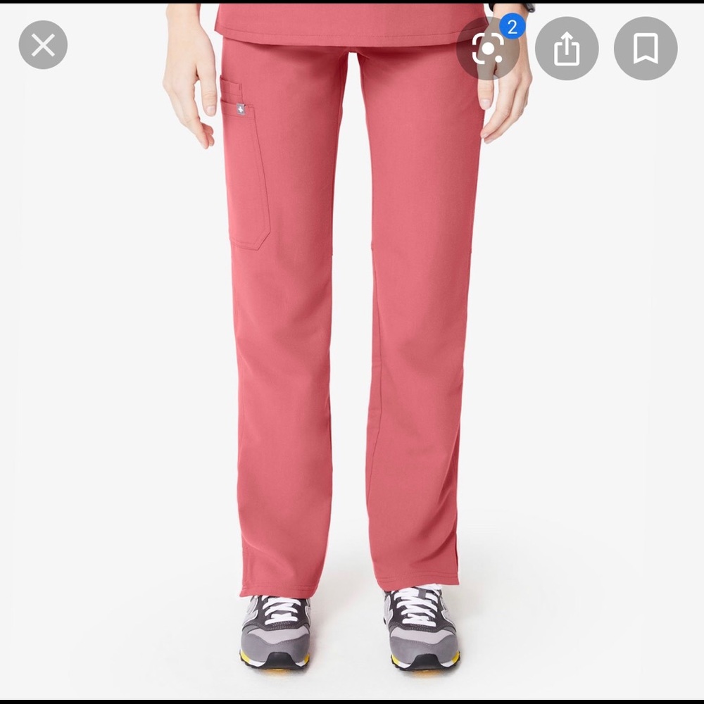 Figs Tall Kade Cargo Pink Scrubs Pants